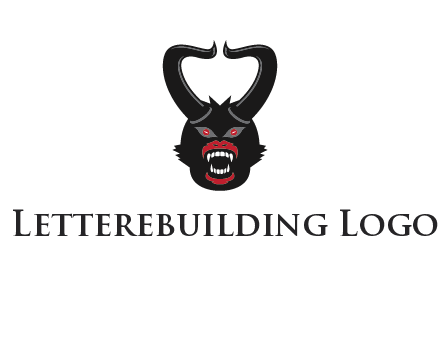 evil face with horns logo