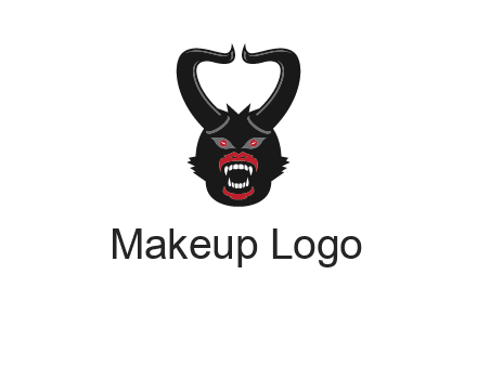 evil face with horns logo
