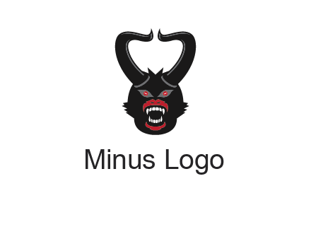 evil face with horns logo