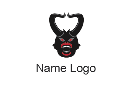 evil face with horns logo