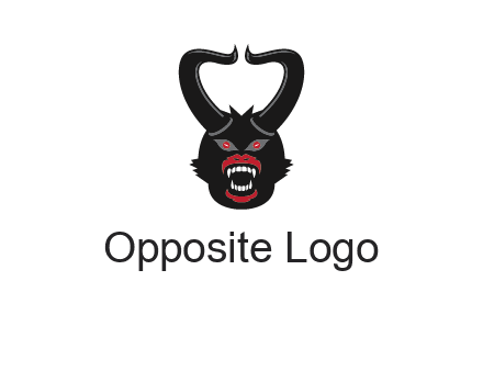 evil face with horns logo