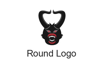 evil face with horns logo