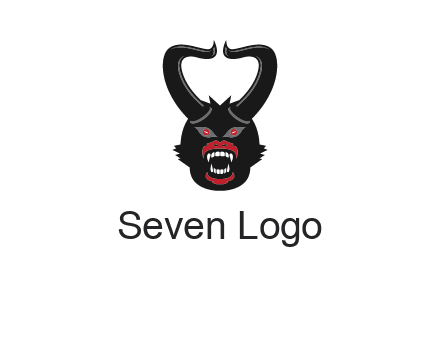 evil face with horns logo