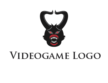 evil face with horns logo