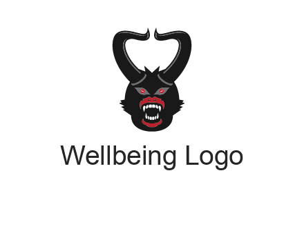evil face with horns logo