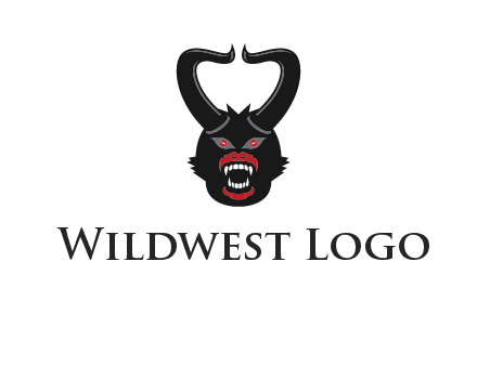 evil face with horns logo