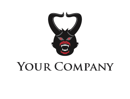 evil face with horns logo