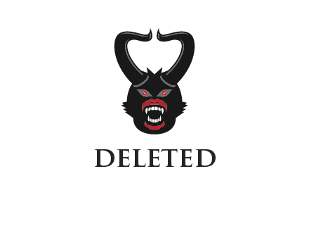 evil face with horns logo