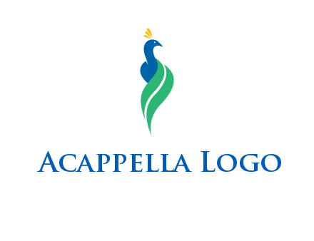 peacock with a swoosh tail icon