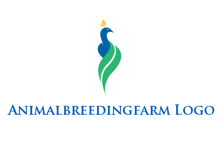 peacock with a swoosh tail icon