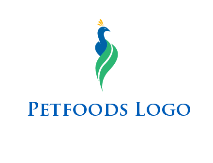 peacock with a swoosh tail icon