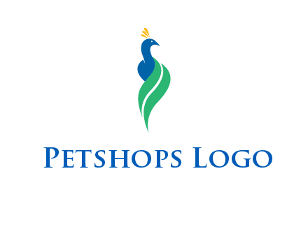 peacock with a swoosh tail icon