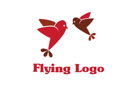two birds flying logo