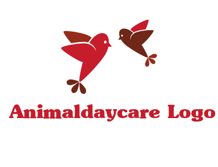 two birds flying logo
