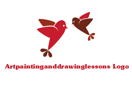 two birds flying logo