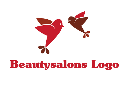 two birds flying logo