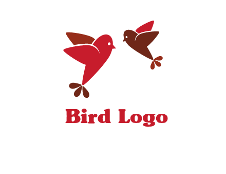 two birds flying logo