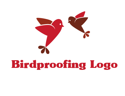 two birds flying logo