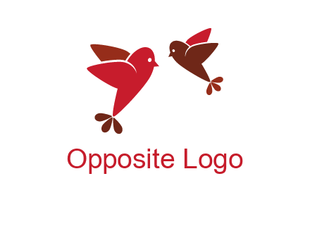 two birds flying logo