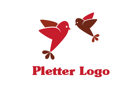 two birds flying logo