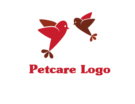 two birds flying logo