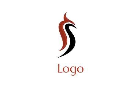 abstract cockatoo bird logo