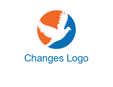 pigeon in circular logo