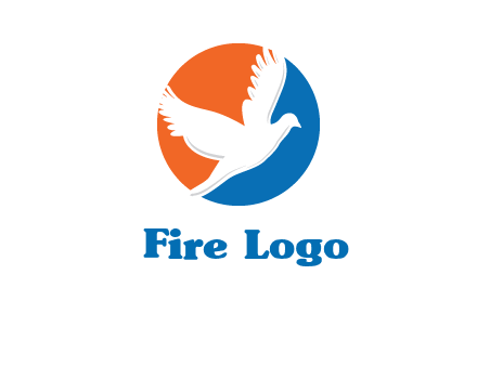 pigeon in circular logo