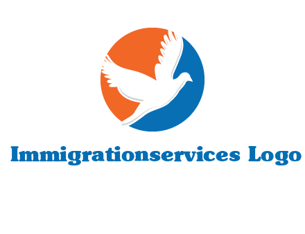 pigeon in circular logo