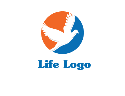 pigeon in circular logo