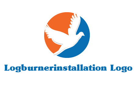 pigeon in circular logo