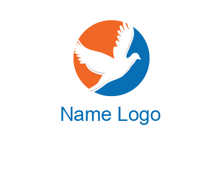 pigeon in circular logo