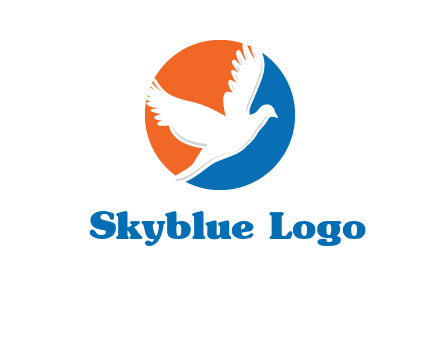 pigeon in circular logo