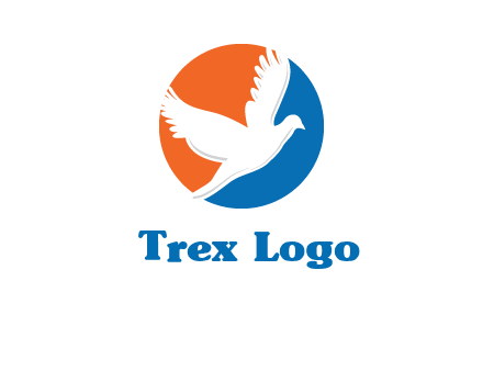 pigeon in circular logo