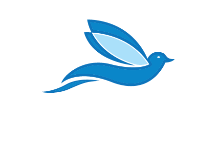 swoosh bird flying logo