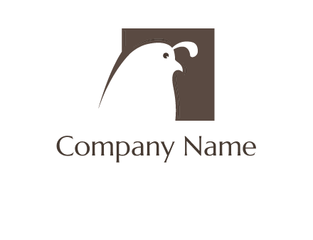 dove bird in negative space logo