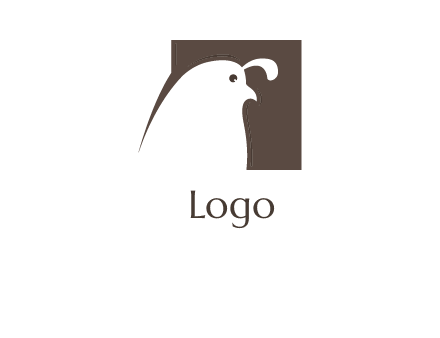 dove bird in negative space logo