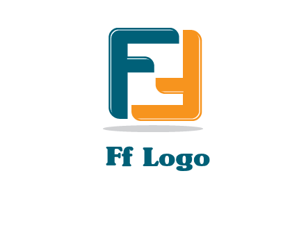 Upside Down in letter F logo