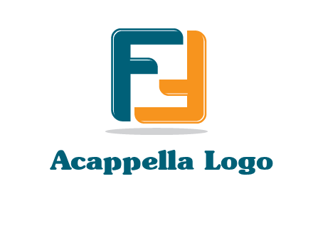Upside Down in letter F logo