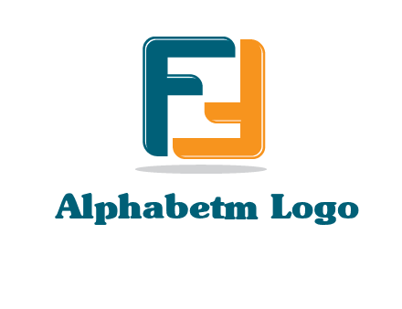 Upside Down in letter F logo