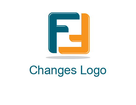 Upside Down in letter F logo
