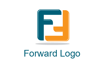 Upside Down in letter F logo