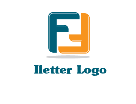 Upside Down in letter F logo