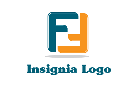 Upside Down in letter F logo