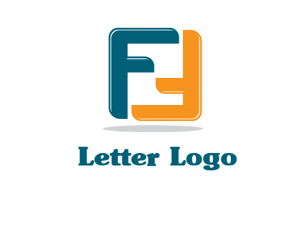 Upside Down in letter F logo
