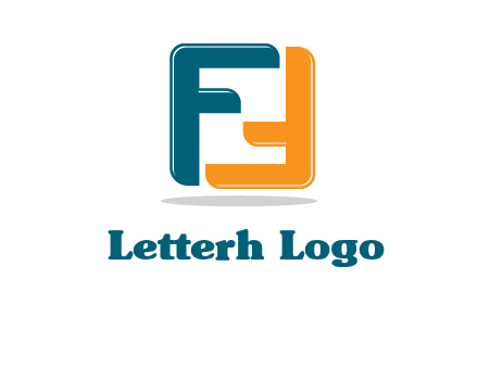 Upside Down in letter F logo