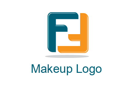 Upside Down in letter F logo