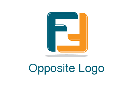 Upside Down in letter F logo