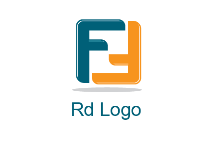 Upside Down in letter F logo