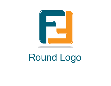 Upside Down in letter F logo